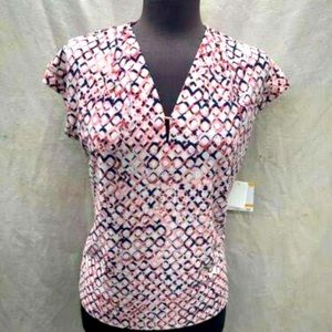 Kasper  Blouse Luxe Salmon Combo Size XL